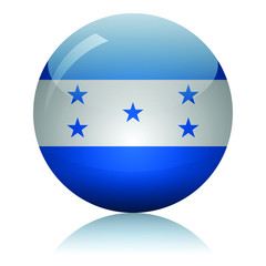 Honduran flag glass icon vector illustration