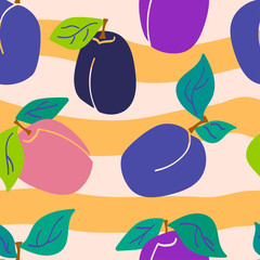 pattern with colorful fruits