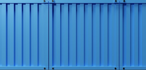 Obraz premium 3d rendering of Blue cargo container shipping texture.