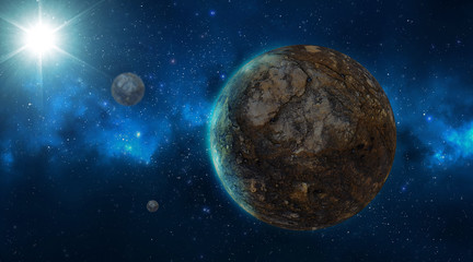 Obraz na płótnie Canvas Planeten im Weltall