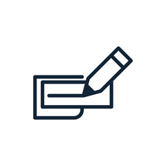 Isolated pen and note vector design