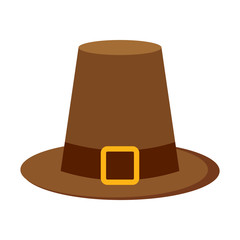 Isolated pilgrim hat icon