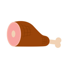 Isolated turkey leg icon
