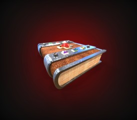 3d icon. Book with diamonds. 3d Rendering.