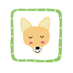 Children's illustration with a Fox in a frame - 314119503