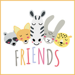 Children's illustration with animals - 314119576