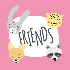 Children's illustration with animals - 314119730