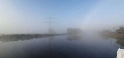 fog over river