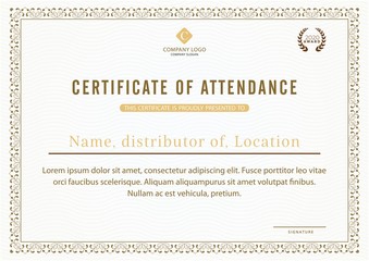 Elegance Certificate of Appreciation template.Trendy geometric design. Layered eps10 vector.