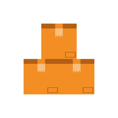 Isolated delivery boxes vector design