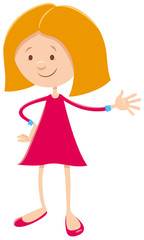 cute girl comic character cartoon illustration
