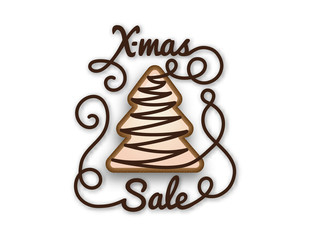 Christmas and New year holiday poster design. Vector illustration.