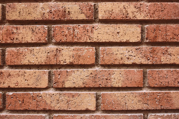 details of old red brick wall