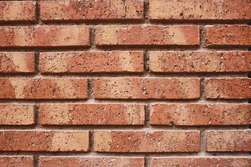 details of old red brick wall