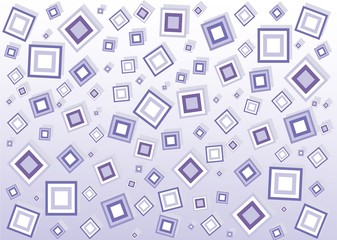Abstract geometric violet-white background with violet-white squares arranged in a chaotic order.