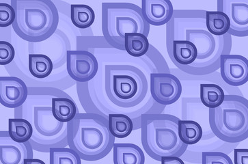 Purple background with abstract shapes in the form of drops.