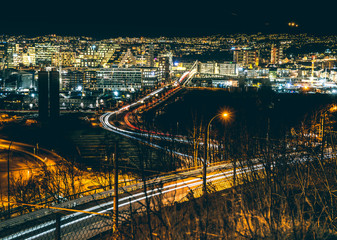 Oslo nocą, stolica Norwegii, Skandynawia, Europa