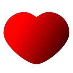 red heart isolated on white background