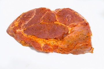 Rohes Schweinesteak zum Grillen