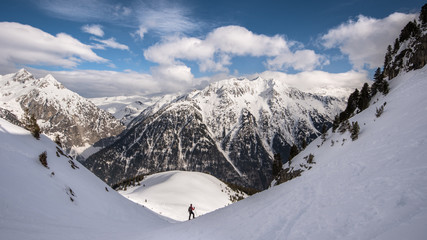 Human in the mountains