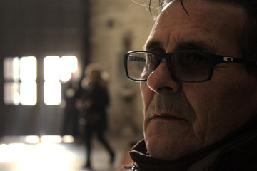 profile of man in church