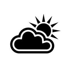 chmura i słońce ikona