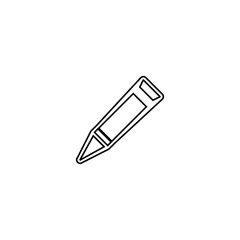 Pencil icon. List edit button. Logo design element