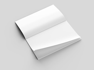 Magazine with open cover. Vertical A4 format. 3d illustration.