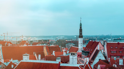 Estonia. Tallinn / January 2, 2020: view of the old city