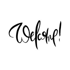 Hand lettering grunge card with textured handcrafted doodle letters in retro style