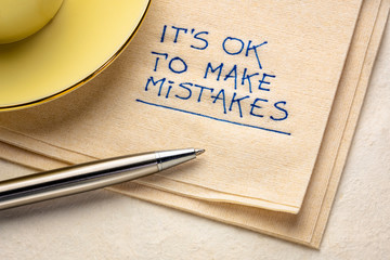 It is OK to make mistakes inspirational reminder