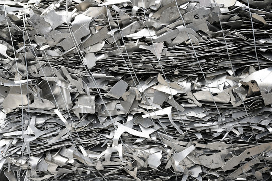 Aluminium Schrott aus Blechabf&auml;llen