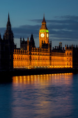 Fototapeta na wymiar UK, england, London, Houses of Parliament dusk