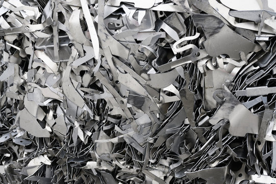 Aluminium Schrott aus Blechabf&auml;llen