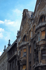 Fototapeta na wymiar Side view of old buildings in Budapest