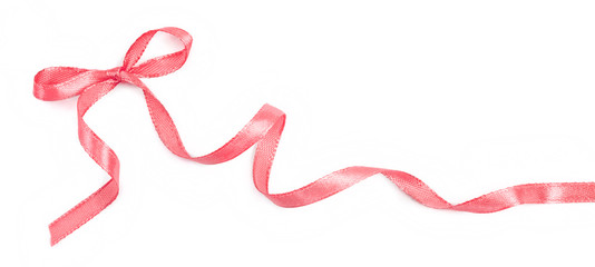 Thin silk pink ribbon - 314135359