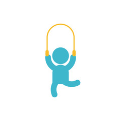 Isolated avatar boy and rope vector design