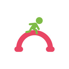 Isolated avatar boy and park toy vector design