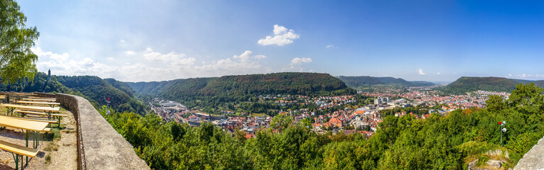 Fototapeta na wymiar Ausblick über die Stadt Geislingen an der Steige, Deutschland 