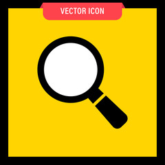 Search and zoom icon. Magnifying glass pictogram. Magnifier lupe.