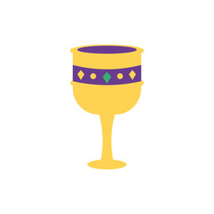 Isolated mardi gras cup vector design