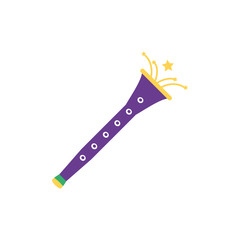 Isolated mardi gras flute vector design