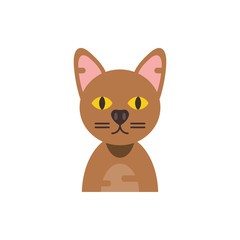 Cute brown cat cartoon vector design
