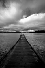 Fototapeta premium pier on the lake
