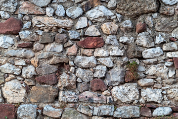 Close Up Old Weathered Stone Wall Texture