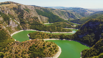 meander  of Uvac river beautiful sight seeing  Serbia Europe