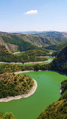 Naklejka na ściany i meble meander of Uvac river beautiful sight seeing Serbia Europe