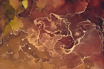 Alcohol ink colors translucent. Abstract multicolored marble texture background. Design wrapping...
