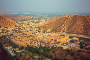 Obraz premium aerial view from Jaigarh fort in Jaipur, India