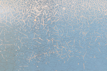 abstract crack old painting peeling pattern blue color background textures